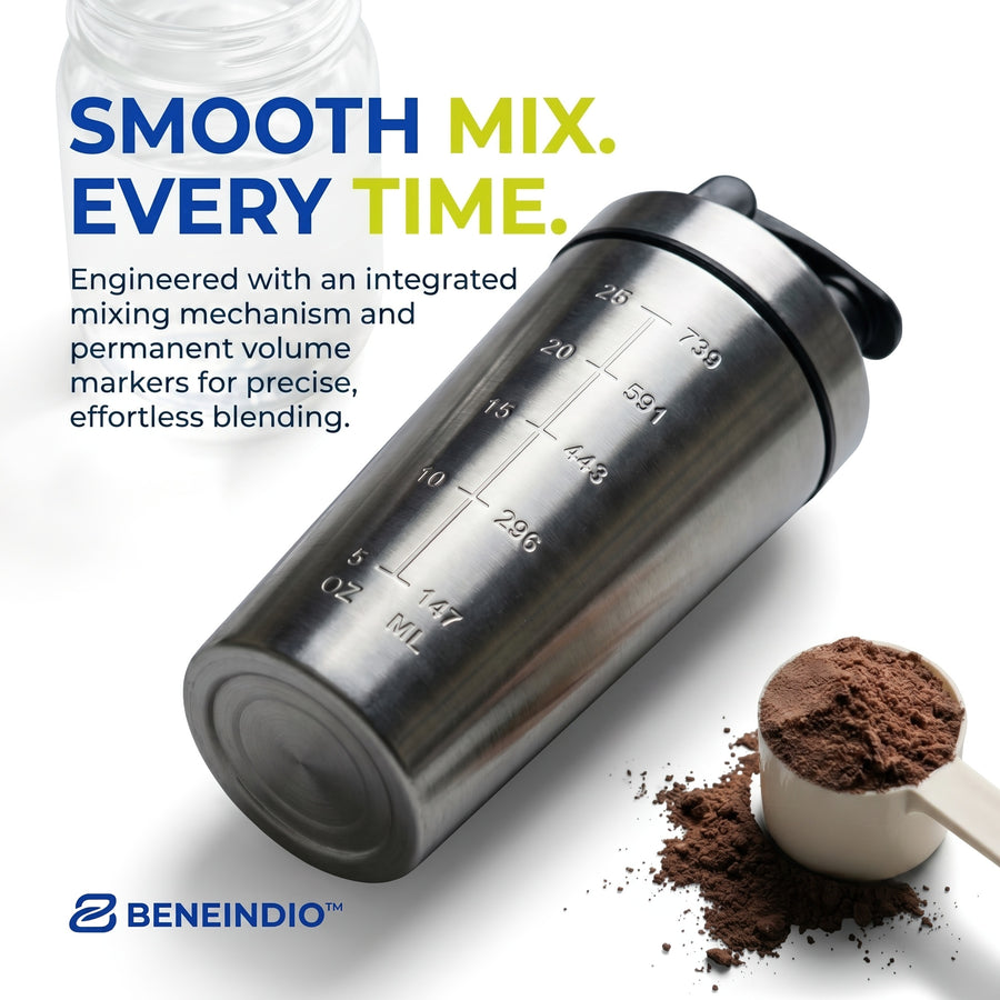 Beneindio Premium Stainless Steel Shaker Bottle 750ml