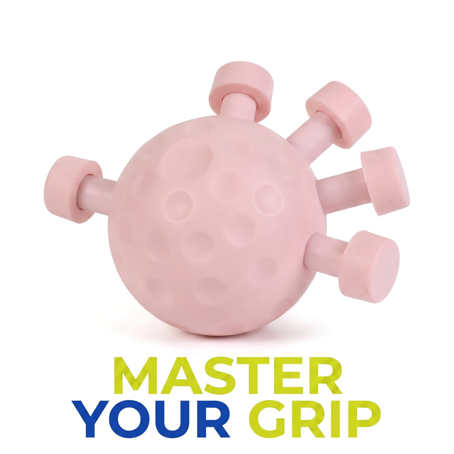 Beneindio Hand Grip Strengthener (25-30kg) - Round Ergonomic Forearm Exerciser- Pink