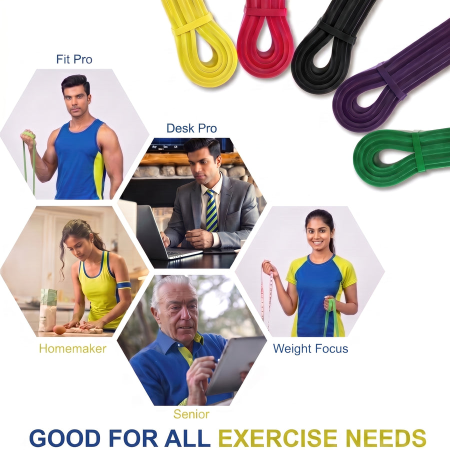 Beneindio Resistance Bands Set of 3 (Light, Medium, Heavy)