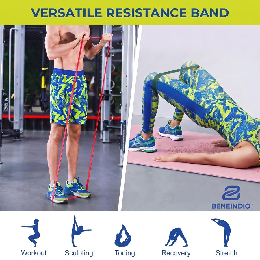 Beneindio Resistance Bands Set of 3 (Light, Medium, Heavy)