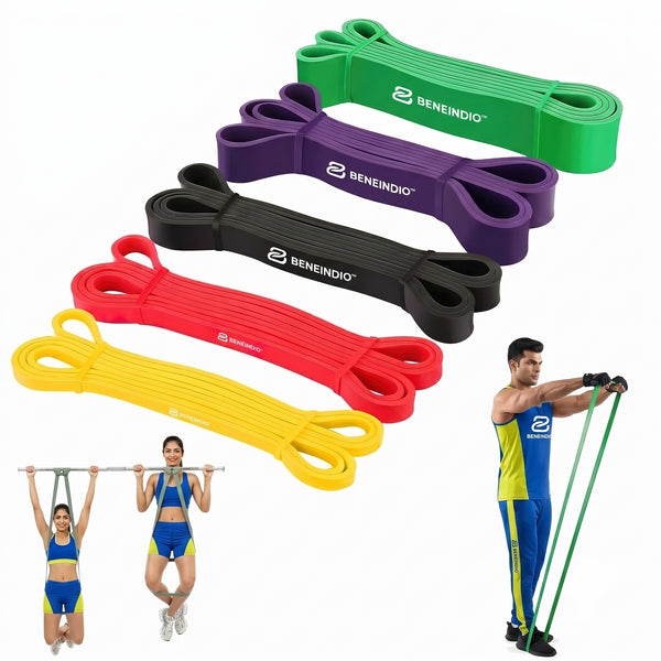 Beneindio Fabric Resistance Bands Set of 3 (Light, Medium, Heavy)